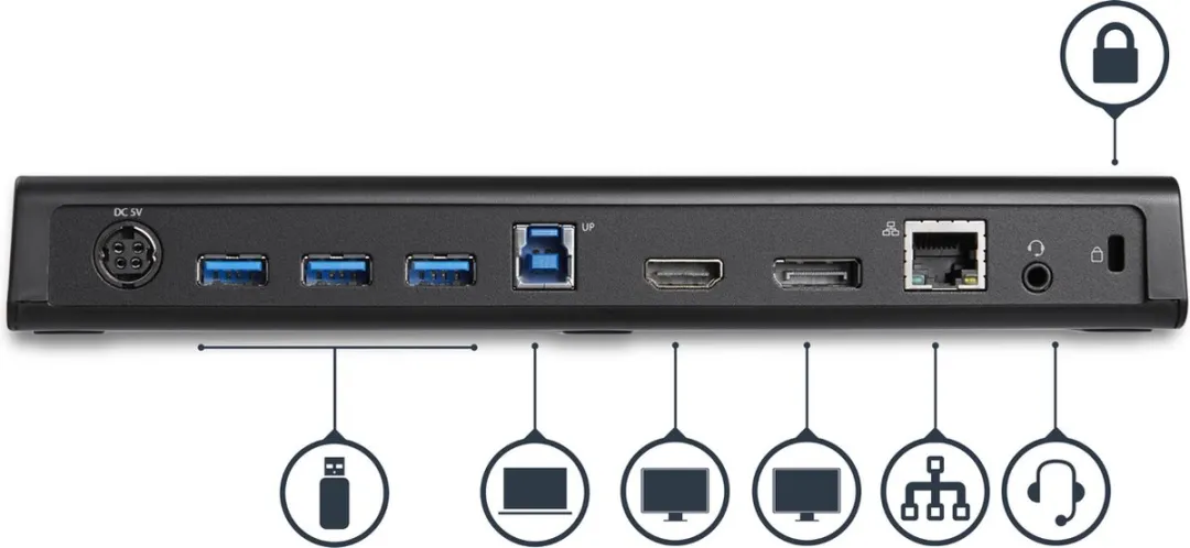 Startech USB3DOCKHDPC USB 3.0 Docking Station - HDMI & 4K DisplayPort - Zwart - afbeelding 4 van 6