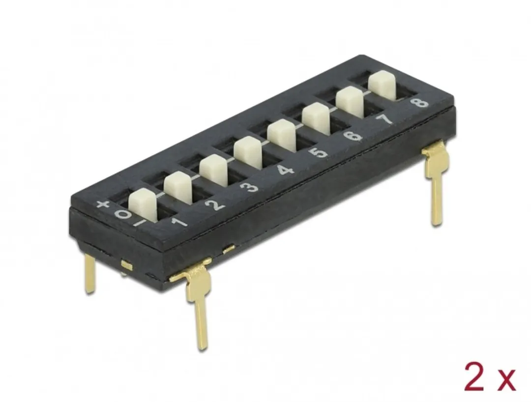 Delock DIP Switch Tri-State 8-Digit 2.54mm