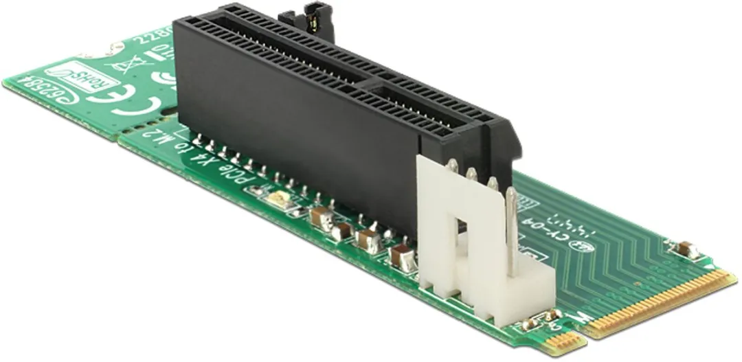 Delock M.2 Sleutel M naar PCI Express X4 Adapter - Groen/Zwart
