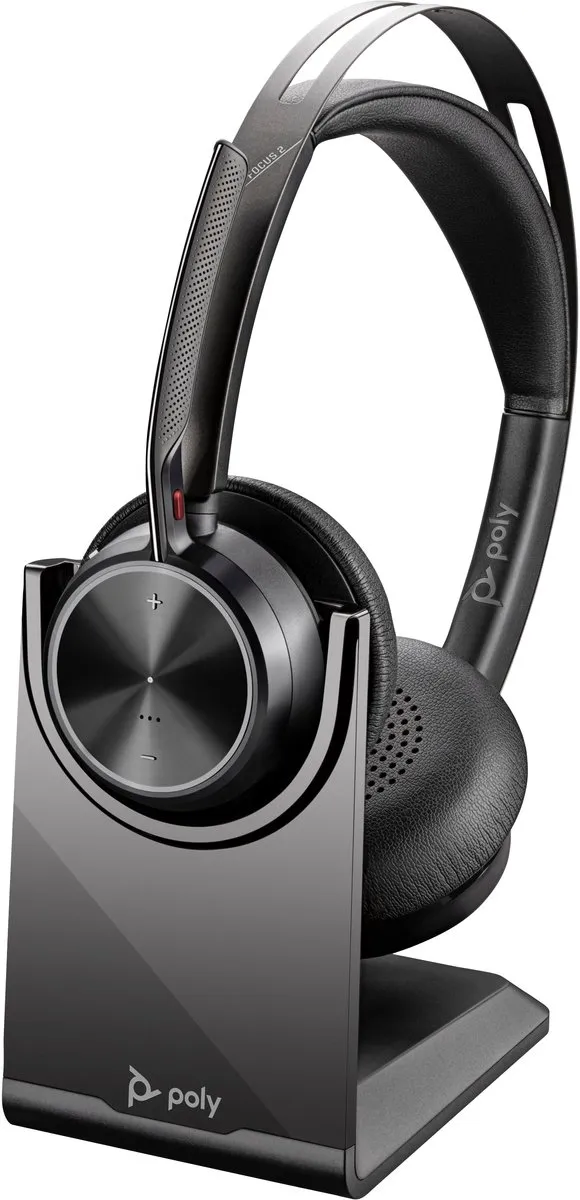 HP Poly Voyager Focus 2 – On-ear headset – Bluetooth – Stereo – Zwart – Noise Cancelling