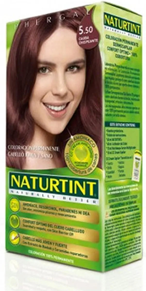 Permanente Kleur Naturtint NATURTINT COLORACIÓN 5.50-Caoba Chispeante 170 ml