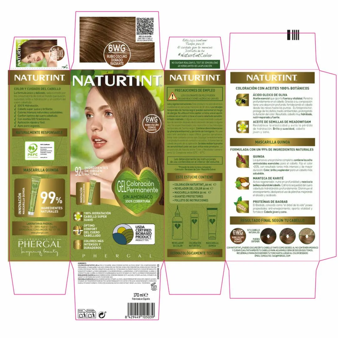 Haarmasker Naturtint NATURTINT COLORACIÓN 170 ml - afbeelding 2 van 4