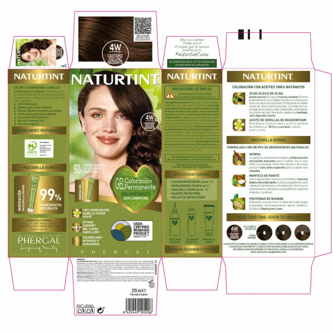Haarmasker Naturtint NATURTINT COLORACIÓN 170 ml - afbeelding 4 van 4
