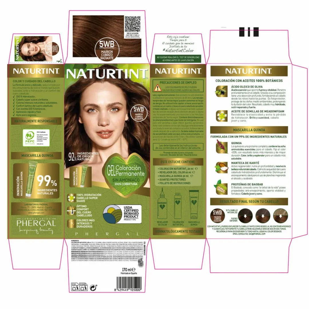 Haarmasker Naturtint NATURTINT COLORACIÓN 170 ml - afbeelding 3 van 4