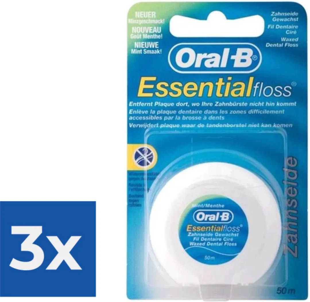 Oral-B Essential Flosdraad 50m - 3 Stuks