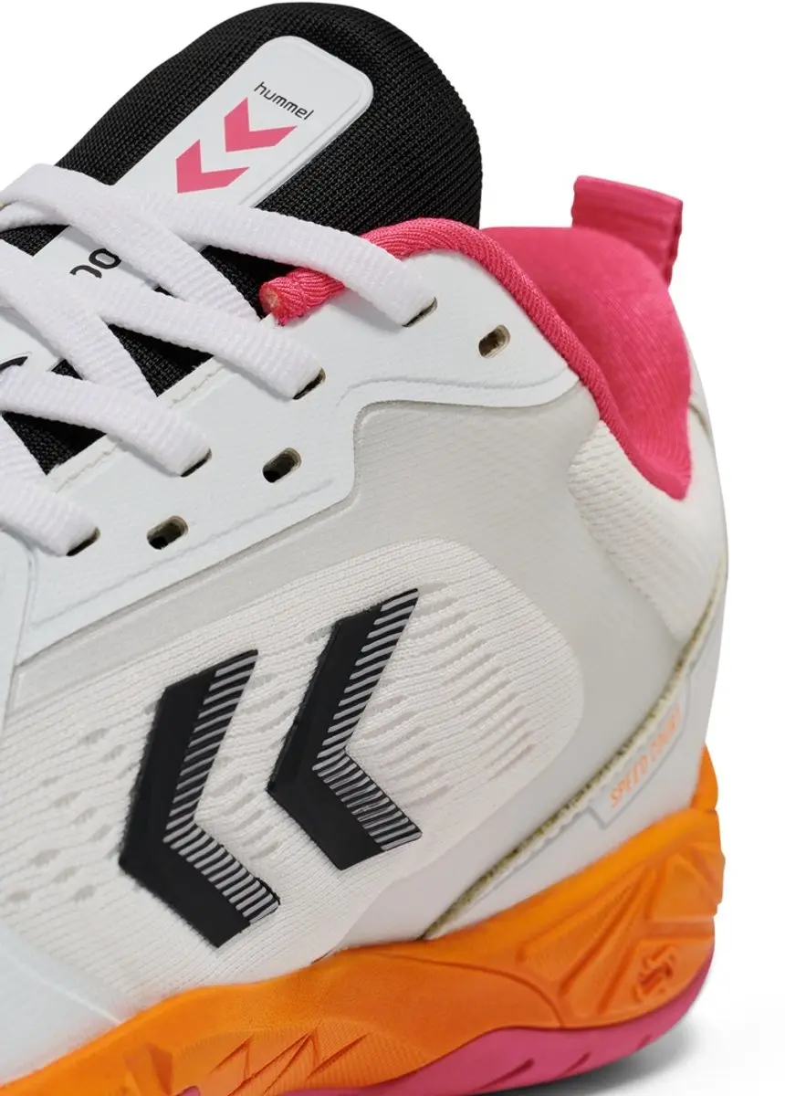 Hummel Speed Court Indoor Schoenen - Wit/Roze - afbeelding 2 van 3