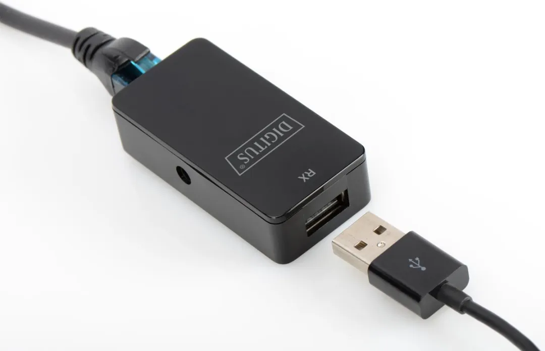 Digitus DA-70141 USB-adapter - 1x USB-A naar 2x RJ45 - Zwart