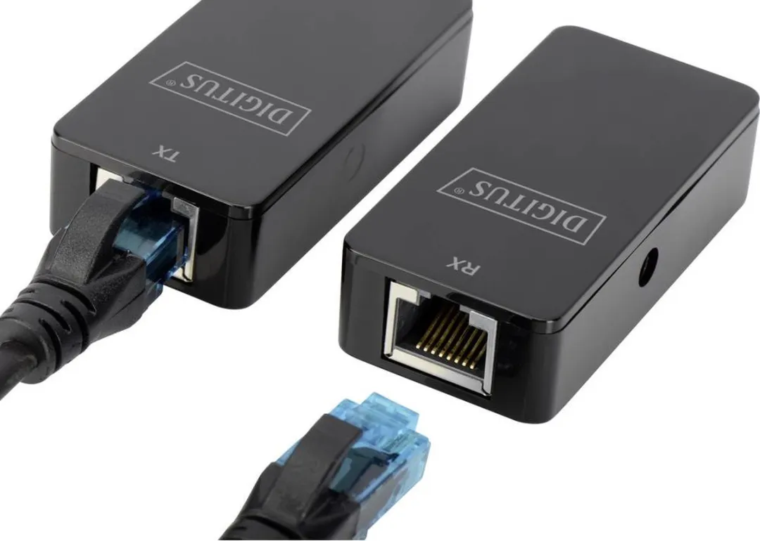 Digitus DA-70141 USB-adapter - 1x USB-A naar 2x RJ45 - Zwart