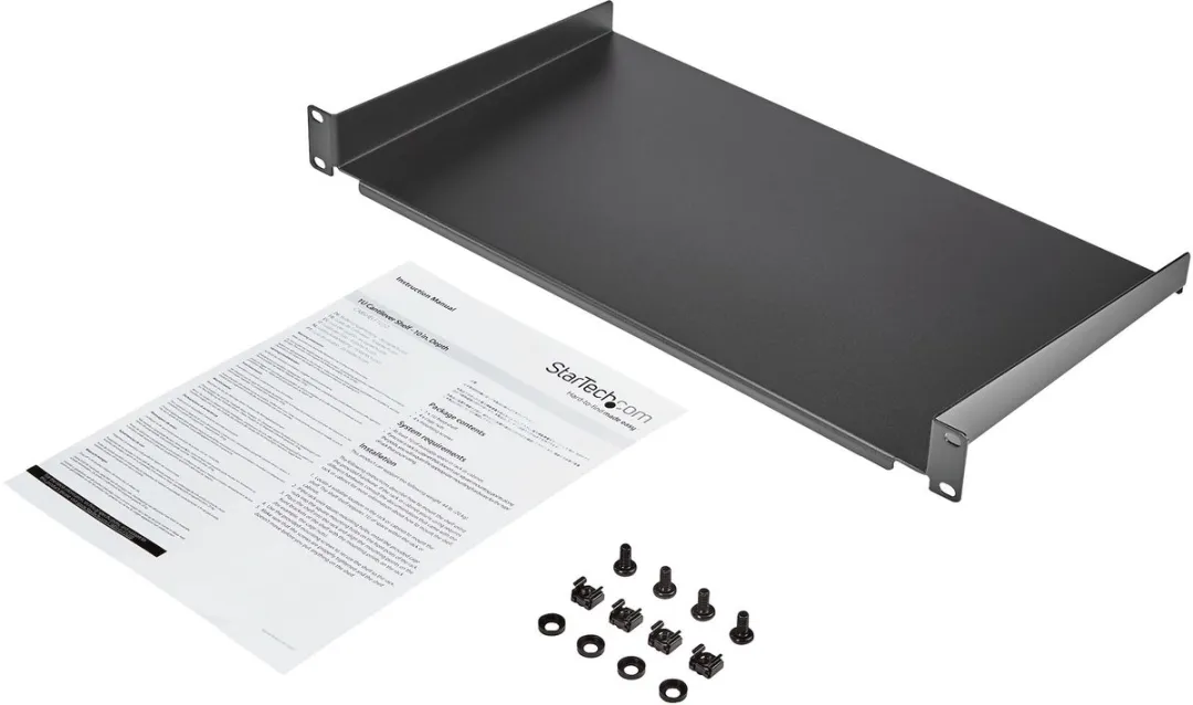Startech CABSHELF1U10 Rack Shelf 1U - Zwart