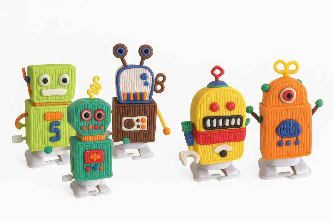 Fits4kids Robot Stencils 3D Pen - Bewegende Robot Sjablonen - 5 Stuks