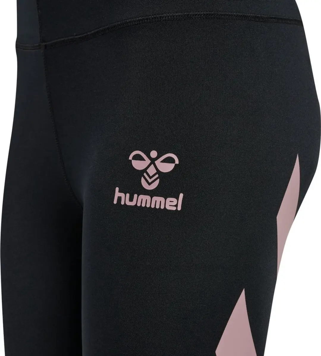 Hummel Paris High Waist Legging Dames - Black/Woodrose - afbeelding 2 van 3