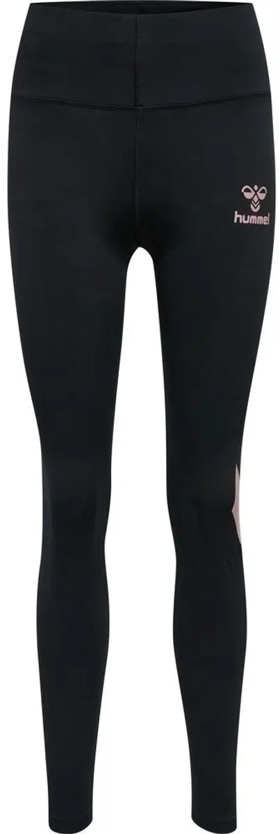 Hummel Paris High Waist Legging Dames - Black/Woodrose - afbeelding 3 van 3