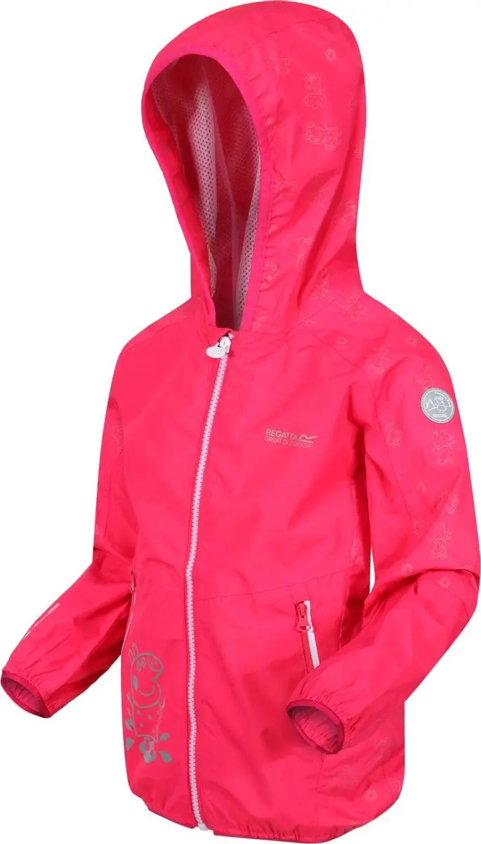Regatta Peppa Pig ActIVeshell Waterdichte Jas - Roze - 92 - afbeelding 3 van 6
