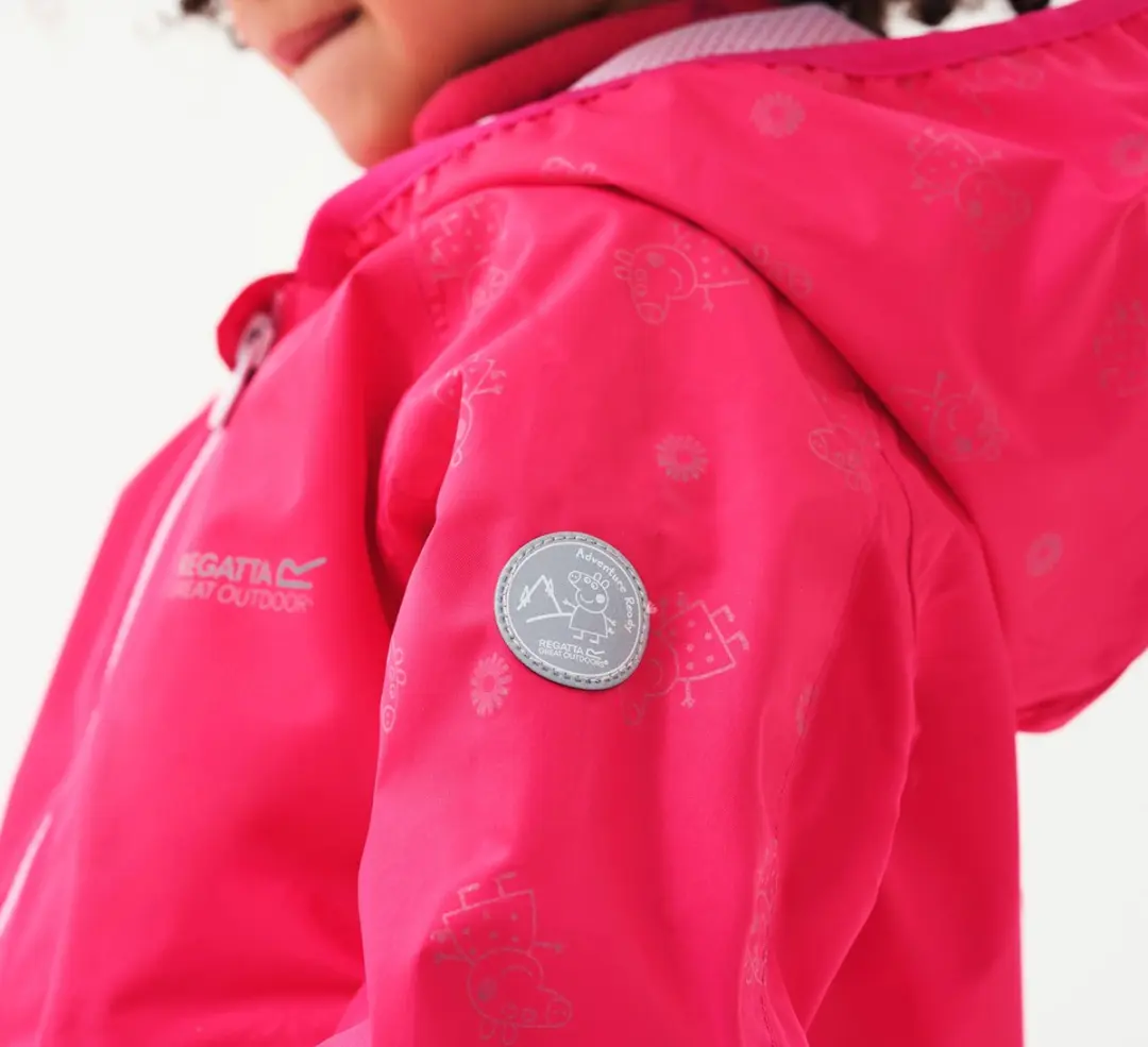Regatta Peppa Pig ActIVeshell Waterdichte Jas - Roze - 92 - afbeelding 6 van 6