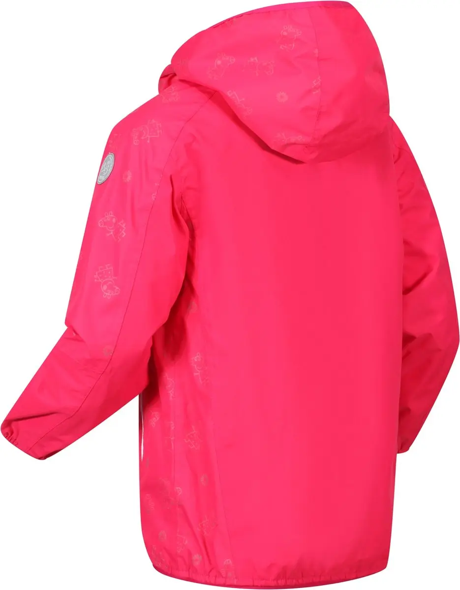 Regatta Peppa Pig ActIVeshell Waterdichte Jas - Roze - 92 - afbeelding 4 van 6