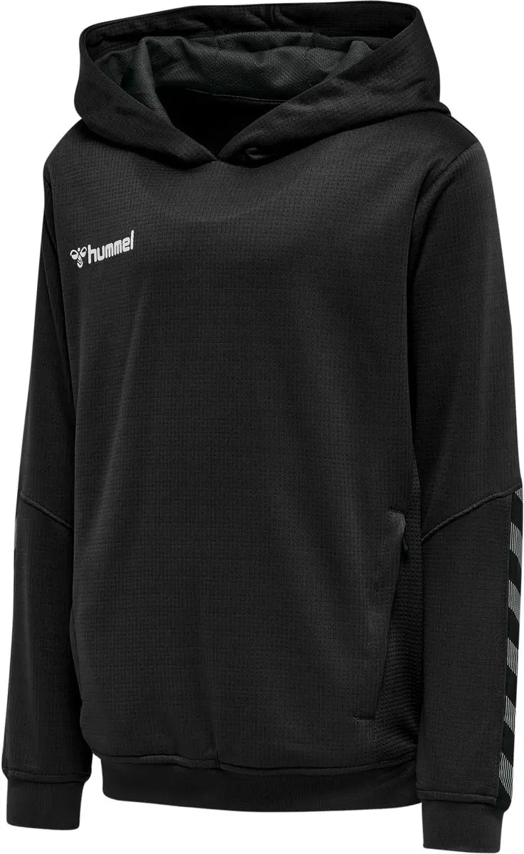 Hummel hmlAUTHENTIC Kids Poly Hoodie - Zwart/Wit - 128 - afbeelding 2 van 6