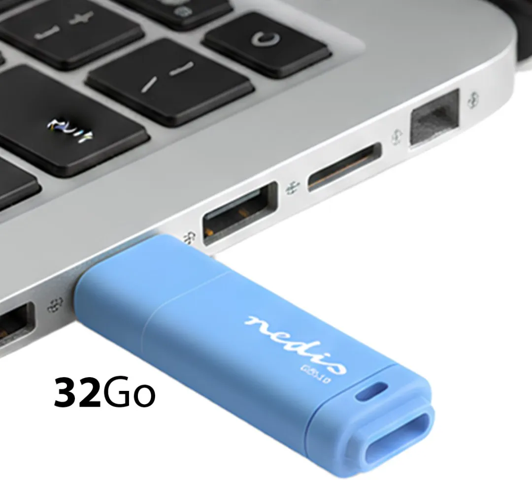Nedis FDRIU232BU USB Flash Drive 32GB - Blauw