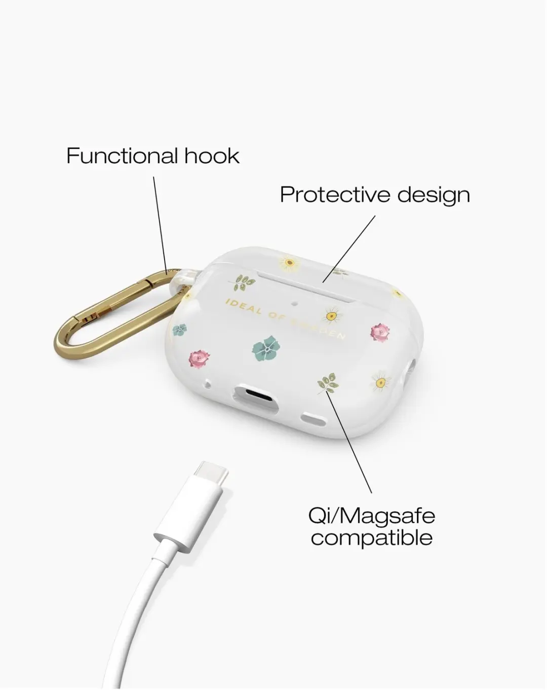 iDeal of Sweden Clear Case voor de Apple AirPods Pro 3 - Petite Floral - afbeelding 2 van 5