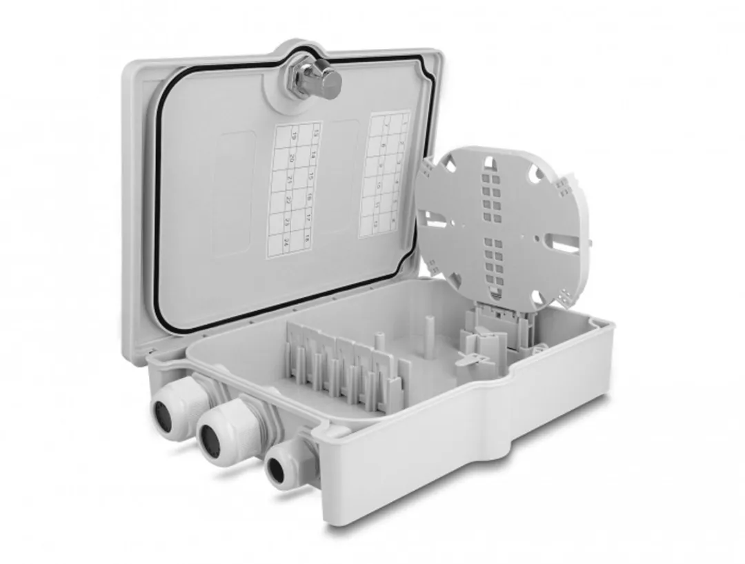 Delock Glasvezelverdelingskist 87900 - 6 Port IP55 - Wit