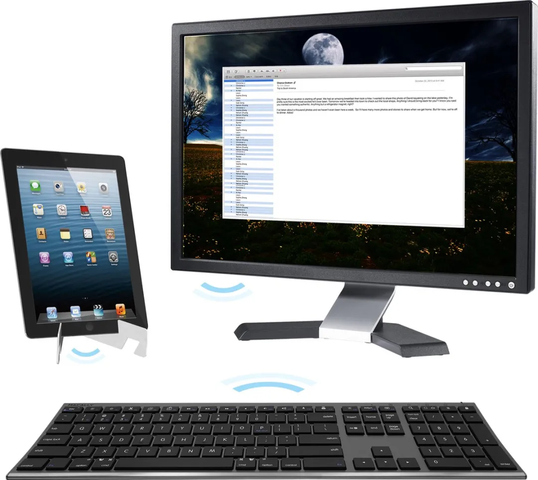 Macally ACEBTKEYSG Draadloos Bluetooth Toetsenbord - US QWERTY - Spacegray