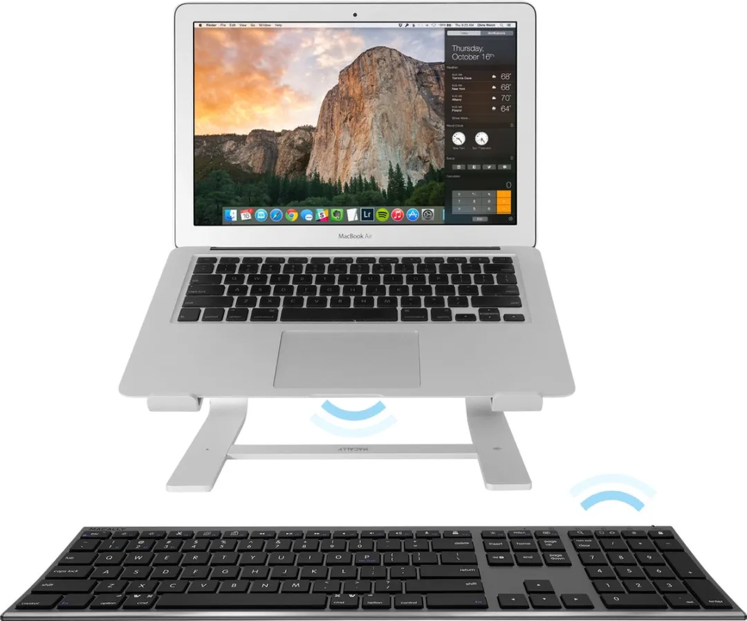 Macally ACEBTKEYSG Draadloos Bluetooth Toetsenbord - US QWERTY - Spacegray