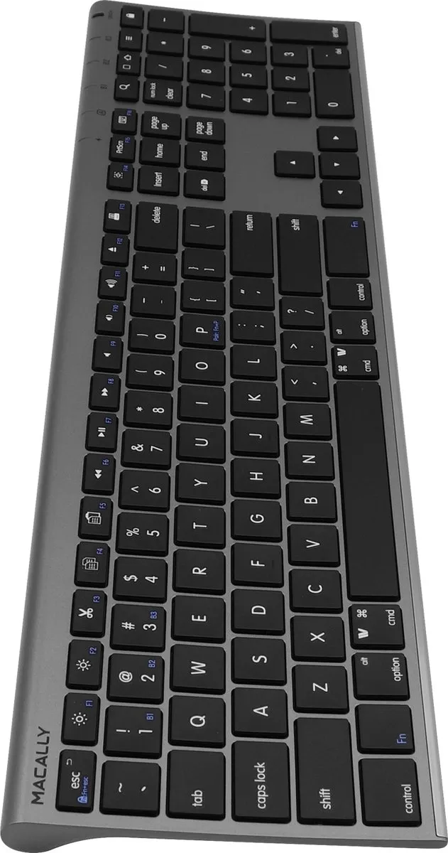 Macally ACEBTKEYSG Draadloos Bluetooth Toetsenbord - US QWERTY - Spacegray