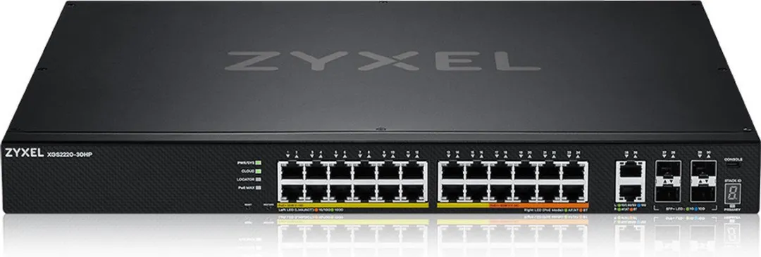 Zyxel XGS2220-30HP Managed Switch - 30 PoE-poorten - Zwart