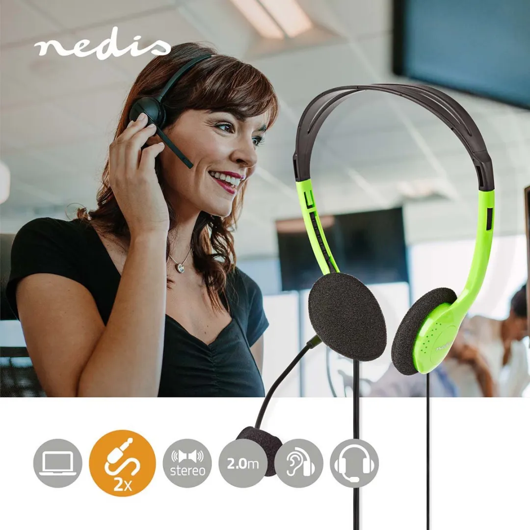 Nedis PC-Headset CHST100GN - Groen