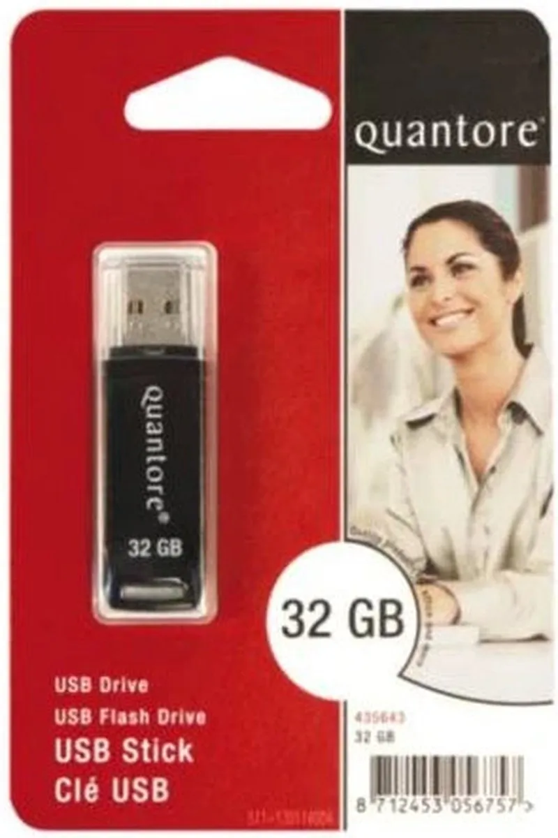 Quantore USB-stick 2.0 32GB - Metaal