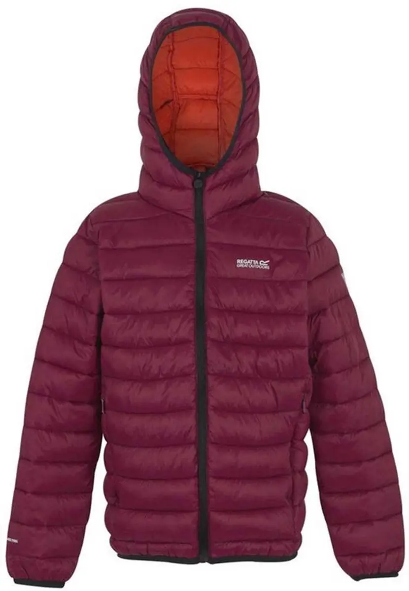 Regatta Marizion Kinderjas met Capuchon - Dark Pimento/Tangerine Tango - 152