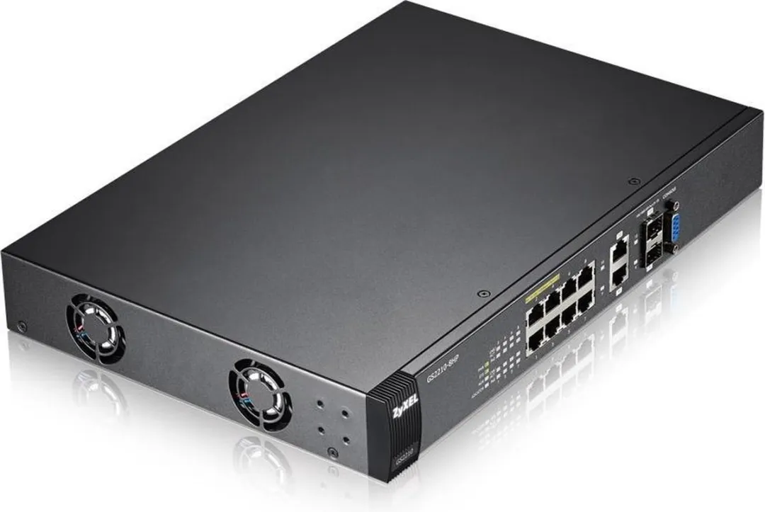 Zyxel GS2210-8HP Managed PoE+ Switch 10 Poorten - 180W Wit - afbeelding 6 van 6