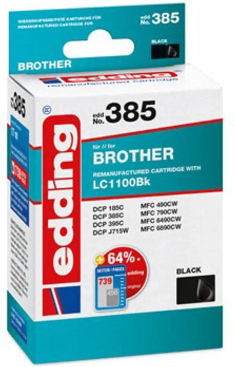 edding Inktcartridge 18-385 - Zwart - 17ml - afbeelding 5 van 5