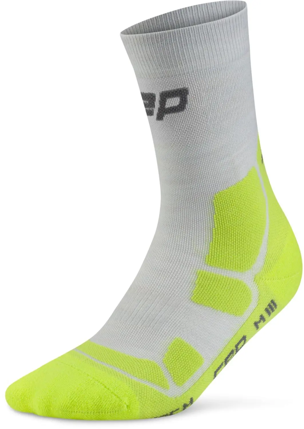 CEP Hiking Merino Mid-Cut Compressie - Neongeel - Heren(45-48)