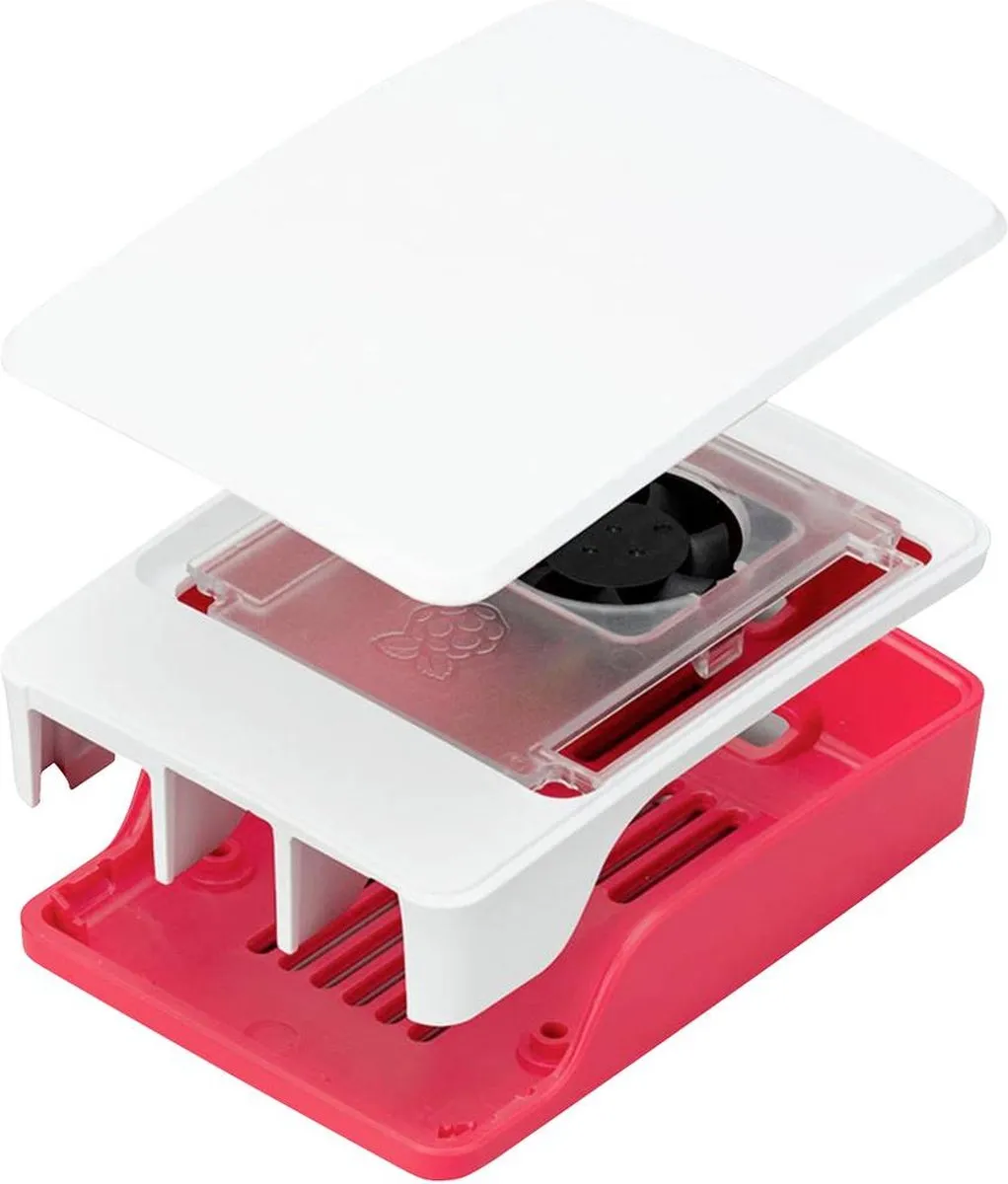Raspberry Pi 5 Behuizing SC1159 - Rood/Wit
