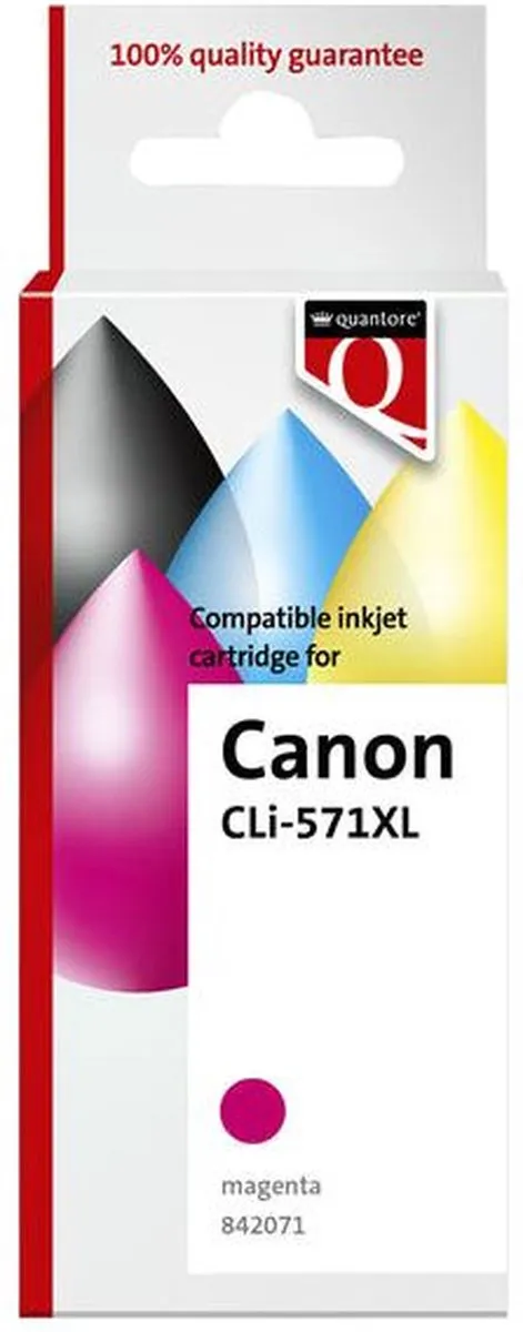 Quantore Canon CLI-571XL Inktcartridge - Rood