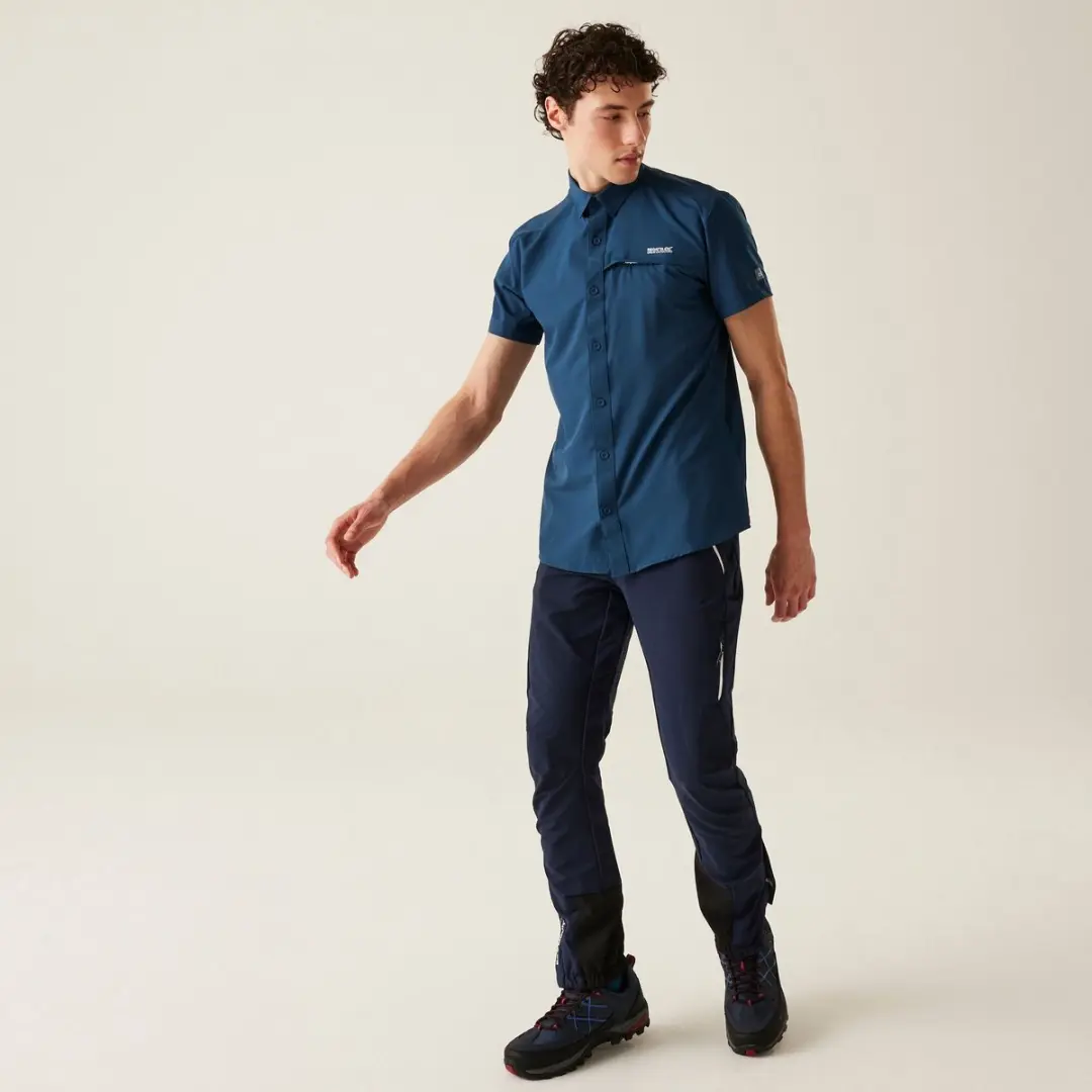 T-shirt Korte Mouwen Wandelen Heren Waterafstotend - afbeelding 6 van 6