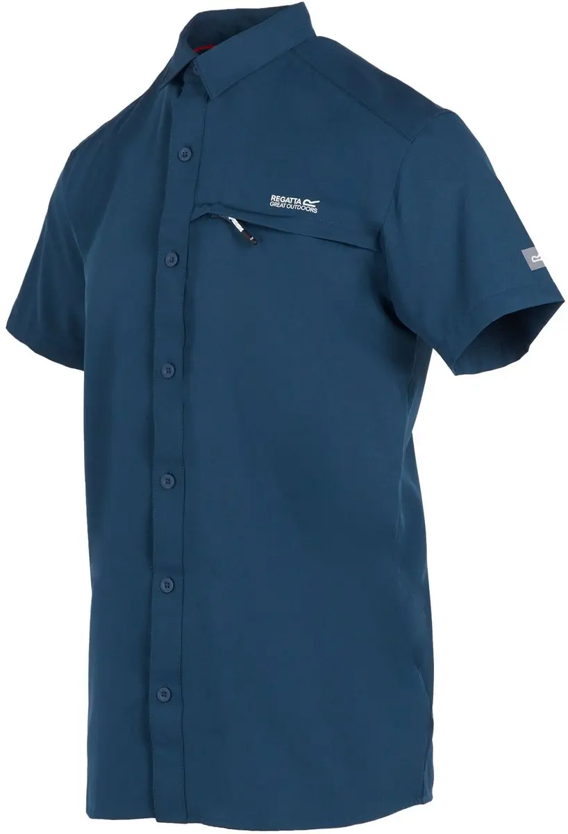 T-shirt Korte Mouwen Wandelen Heren Waterafstotend - afbeelding 4 van 6