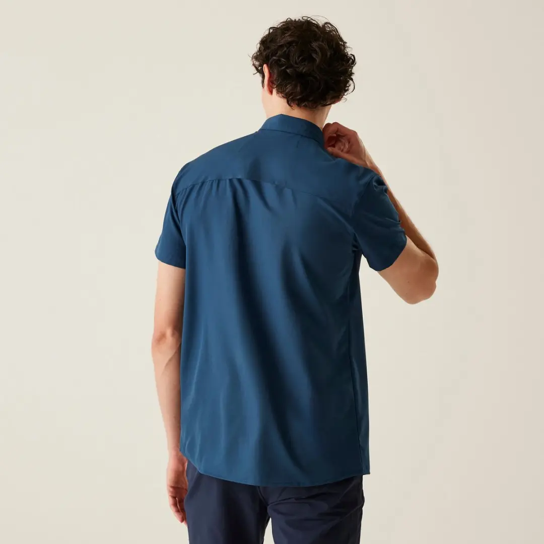 T-shirt Korte Mouwen Wandelen Heren Waterafstotend - afbeelding 5 van 6