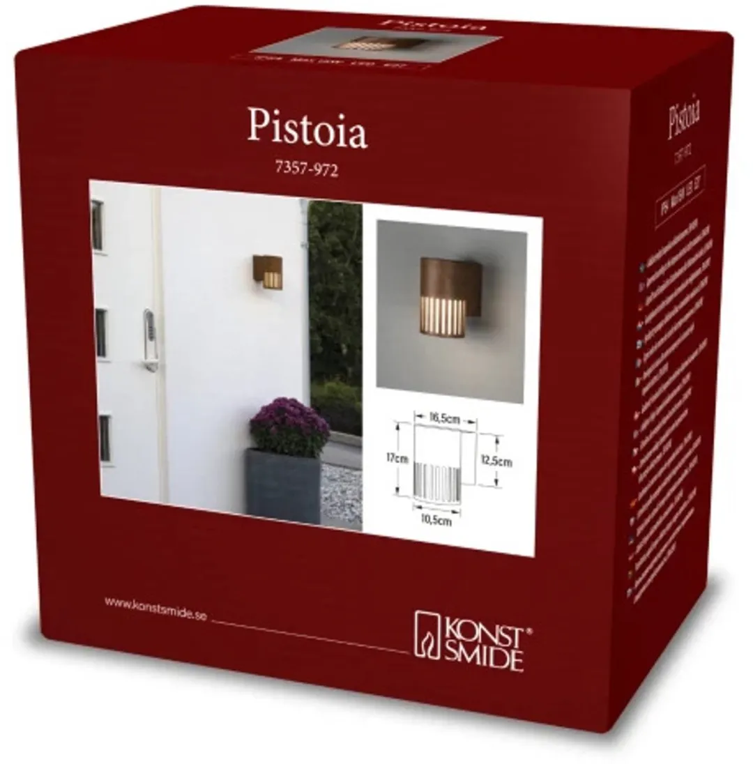 Konstsmide Pistoia Buiten Wandlamp - 1x15W E27 - Groen