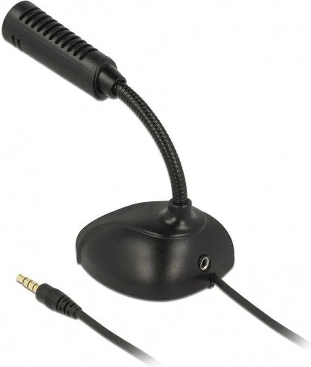 Delock Desk Microfoon 3,5mm Jack - 1,7m - Zwart