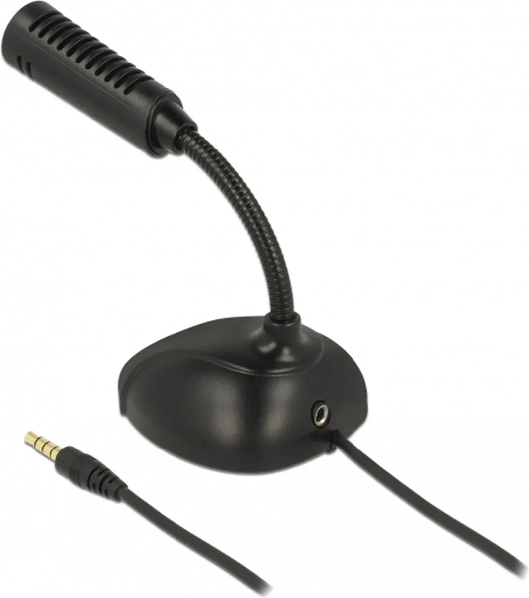 Delock Desk Microfoon 3,5mm Jack - 1,7m - Zwart