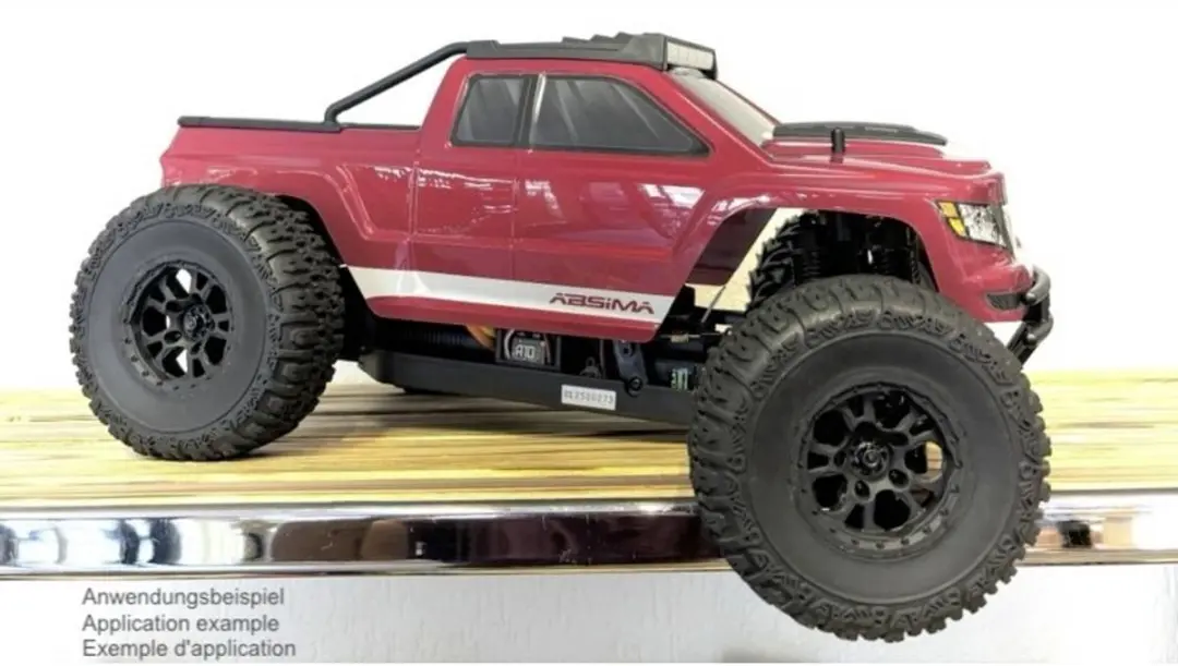 Absima 2500029 Complete Wielen 1:10 Offroad - Zwart - afbeelding 2 van 3
