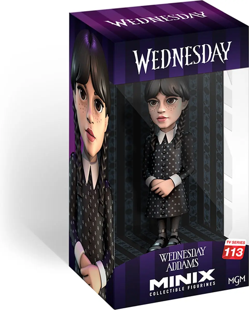 Minix TV Series #113 Wednesday Addams Figuur - 12cm - afbeelding 6 van 6