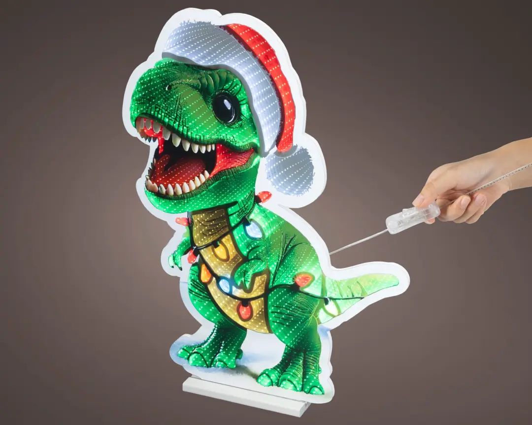 Lumineo Infinity Lights Dinosaurus Kerstmuts 76cm - 561 LED - afbeelding 2 van 4