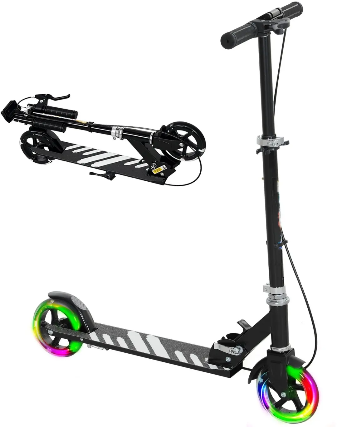 ECTEATOY® Opvouwbare Kinderstep met LED-Wielen
