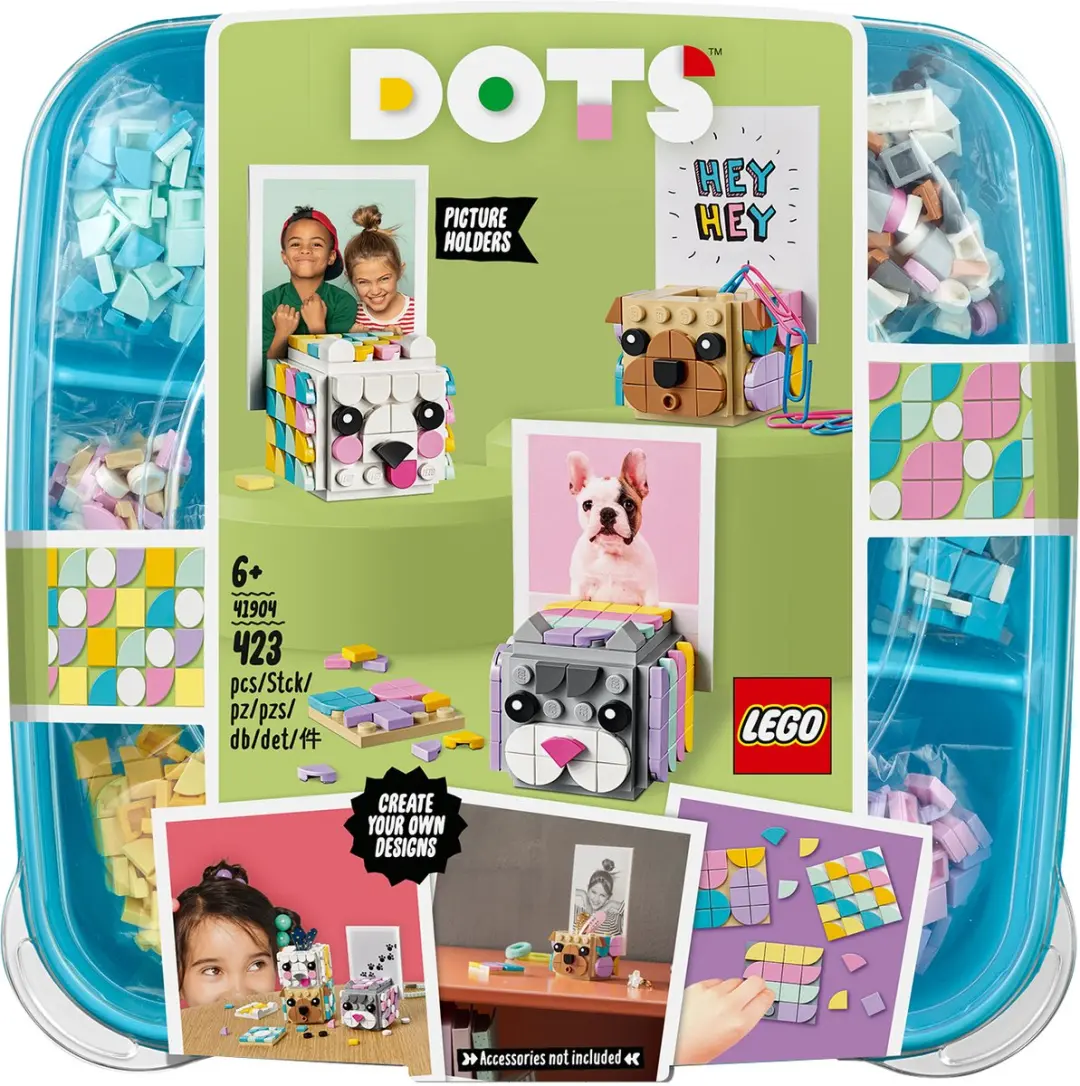 LEGO 41904 DOTS Dieren Fotohouders Kubus, Kamer Decorate, Knutselen voor Kindere