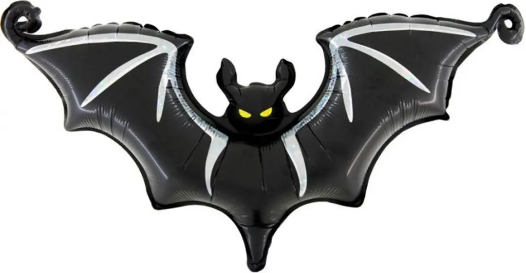 Vleermuis Halloween Folieballon, 63 cm