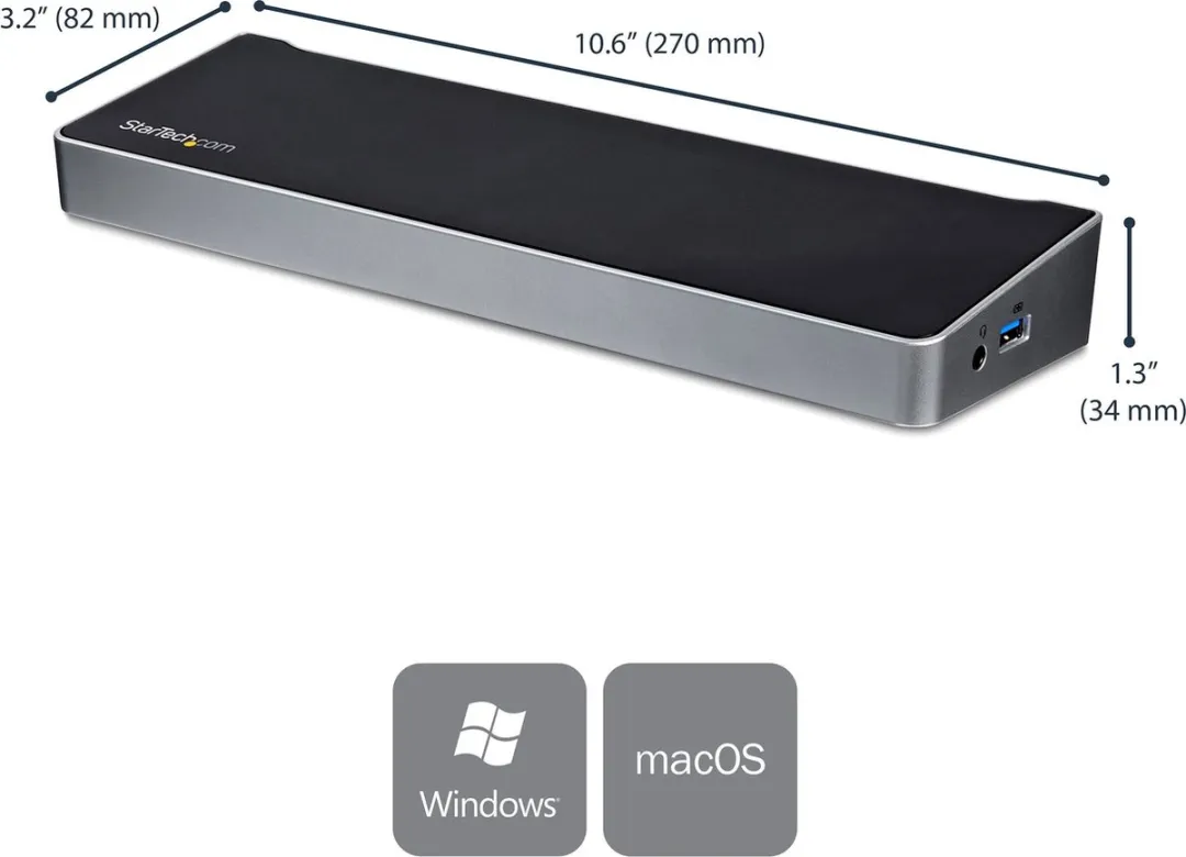 Startech DK30CH2DPPDU Dockstation - 2x DisplayPort/USB-C - 100W PD - Zwart