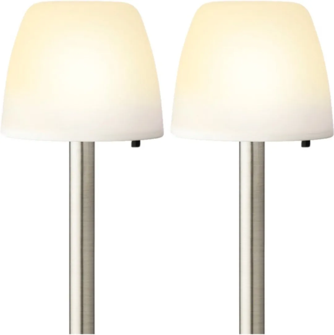 Lumineo Solar Tuinlamp Prikspot 28cm - Zilver