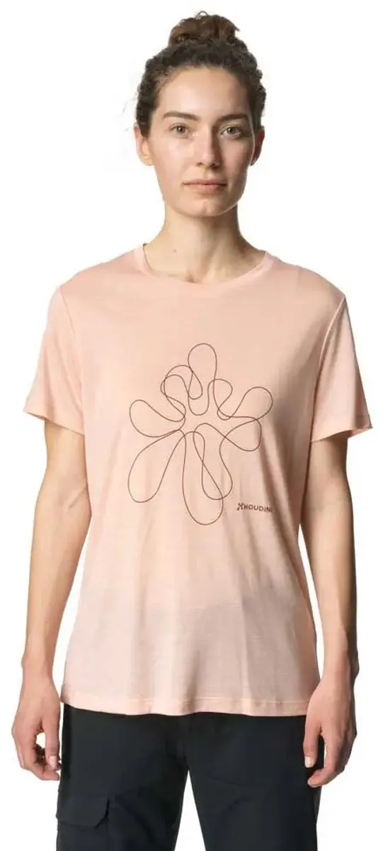 Houdini Tree Message T-shirt Met Korte Mouwen Roze L Vrouw